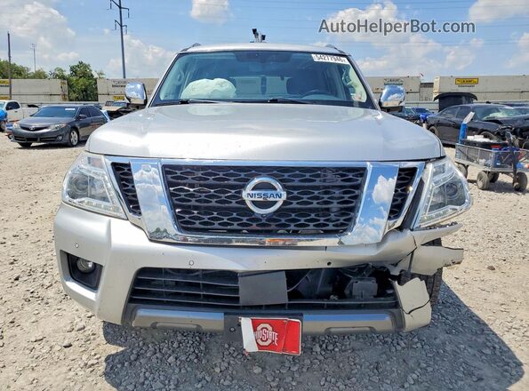 JN8AY2NC0L9619908 2020 NISSAN ARMADA Silver Front view