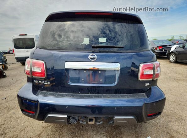 JN8AY2NC7KX511389 2019 NISSAN ARMADA Blue Widok z tyłu