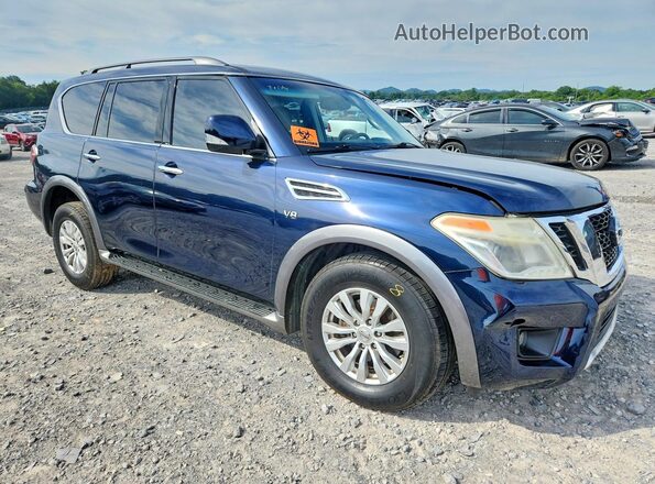 JN8AY2NC8H9509857 2017 NISSAN ARMADA Blue Передня права чверть