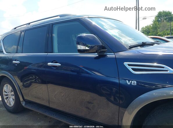 JN8AY2NC8KX512258 2019 NISSAN ARMADA Blue Widok wnętrza z tyłu