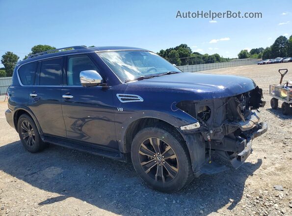 JN8AY2NC9K9585000 2019 NISSAN ARMADA Синий Передняя правая четверть