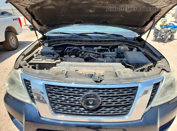 JN8AY2NCXH9506720 2017 NISSAN ARMADA Blue Widok komory silnika
