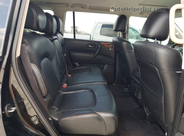 JN8AY2ND1K9085695 2019 NISSAN ARMADA Black Вид задньої частини салону
