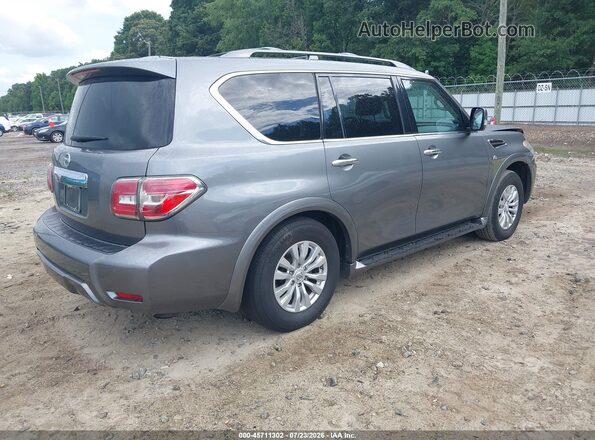 JN8AY2ND2K9089884 2019 NISSAN ARMADA Серый Задняя правая четверть