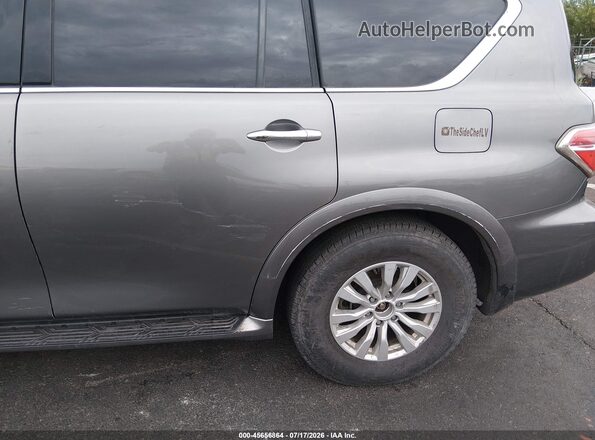 JN8AY2ND3H9007766 2017 NISSAN ARMADA Gray Вид спереду