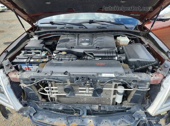 JN8AY2NE0H9703378 2017 NISSAN ARMADA Brown უკანა სალონის ხედი