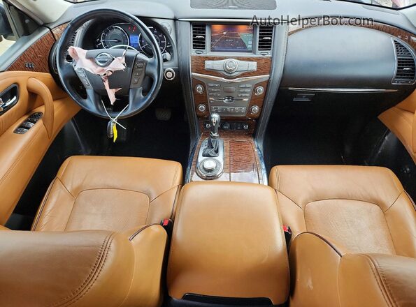 JN8AY2NE0H9703378 2017 NISSAN ARMADA Brown წინა პანელის ხედი