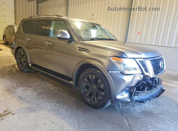 JN8AY2NE0H9706099 2017 NISSAN ARMADA Gray Delantero derecho