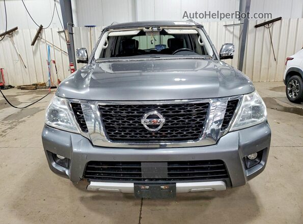 JN8AY2NE0H9707768 2017 NISSAN ARMADA Серый Вид спереди