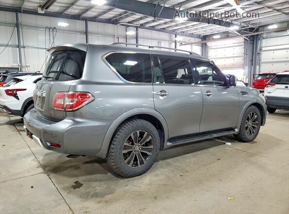 JN8AY2NE0H9707768 2017 NISSAN ARMADA Серый Задняя правая четверть