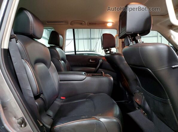 JN8AY2NE0H9707768 2017 NISSAN ARMADA Серый Вид задней части салона