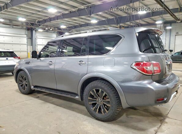 JN8AY2NE0H9707768 2017 NISSAN ARMADA Серый Задняя левая четверть