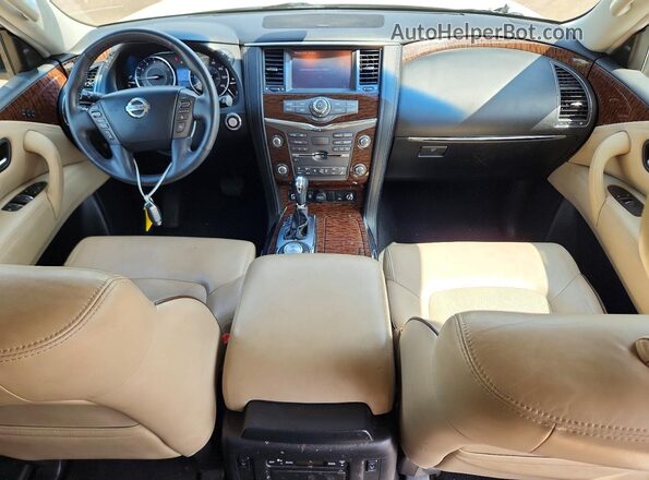 JN8AY2NE1H9701865 2017 NISSAN ARMADA Белый Вид панели приборов