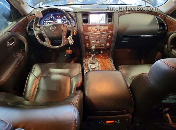 JN8AY2NE3H9707330 2017 NISSAN ARMADA Black Առջևի վահանակի տեսք