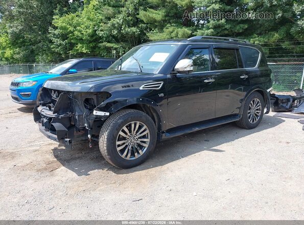 JN8AY2NE3K9756535 2019 NISSAN ARMADA Черный Передняя левая четверть