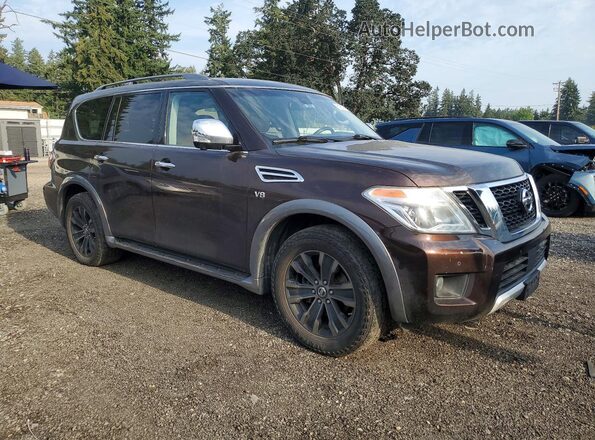 JN8AY2NE4H9704730 2017 NISSAN ARMADA Brown წინა მარჯვენა