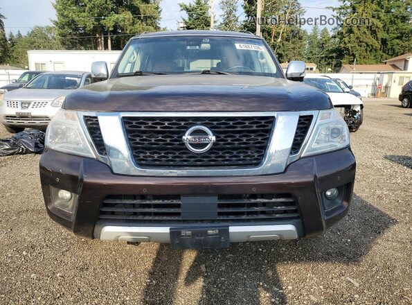 JN8AY2NE4H9704730 2017 NISSAN ARMADA Brown წინა ხედი