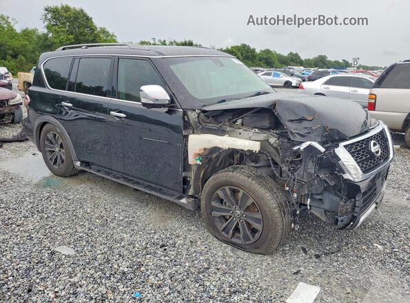 JN8AY2NE7H9707766 2017 NISSAN ARMADA Black Delantero derecho