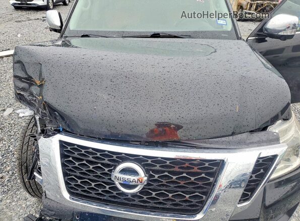 JN8AY2NE7H9707766 2017 NISSAN ARMADA Black Vista del compartimento del motor