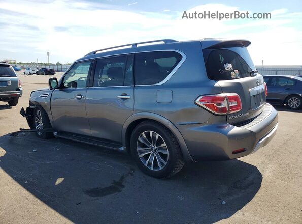 JN8AY2NE9H9703654 2017 NISSAN ARMADA Серый Задняя левая четверть