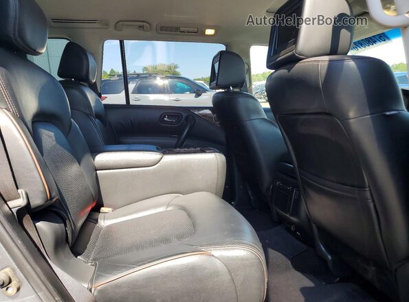 JN8AY2NE9H9703654 2017 NISSAN ARMADA Серый Вид задней части салона