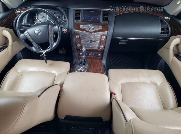 JN8AY2NEXK9758220 2019 NISSAN ARMADA Cream წინა პანელის ხედი