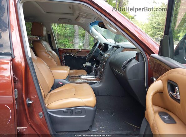 JN8AY2NF0H9304513 2017 NISSAN ARMADA Brown წინა სალონის ხედი
