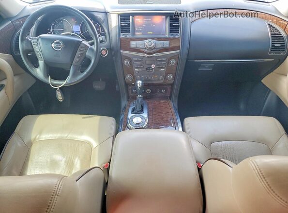 JN8AY2NF3H9300987 2017 NISSAN ARMADA Белый Вид панели приборов