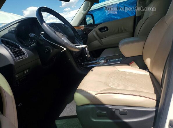 JN8AY2NF3H9300987 2017 NISSAN ARMADA Белый Вид салона спереди