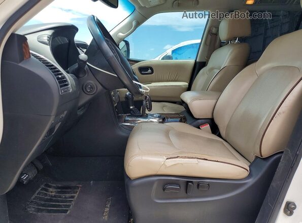 JN8AY2NF4H9301369 2017 NISSAN ARMADA White Вид салону спереду
