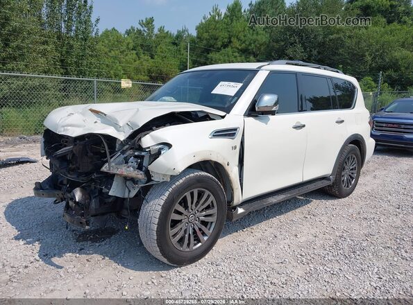 JN8AY2NF4J9331901 2018 NISSAN ARMADA White წინა მარცხენა ხედი სამი მეოთხედიდან