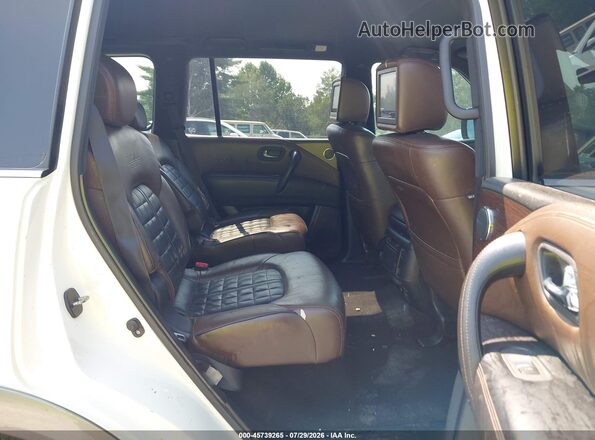 JN8AY2NF4J9331901 2018 NISSAN ARMADA White VIN კოდის სტიკერის ხედი
