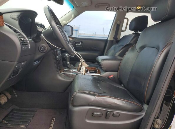 JN8AY2NF9H9301030 2017 NISSAN ARMADA Black წინა სალონის ხედი