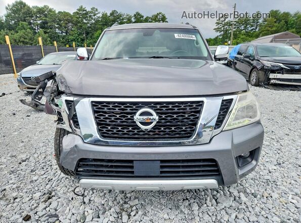 JN8AY2NFXH9301635 2017 NISSAN ARMADA Gray წინა ხედი