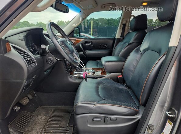 JN8AY2NFXH9301635 2017 NISSAN ARMADA Gray წინა სალონის ხედი