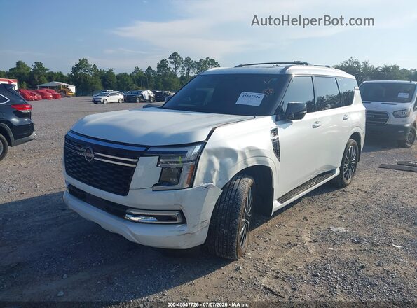 JN8AY3CC3S9200717 2025 NISSAN ARMADA White წინა მარცხენა ხედი სამი მეოთხედიდან
