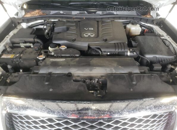JN8AZ2AE4M9268247 2021 INFINITI QX80 White Vista del compartimento del motor