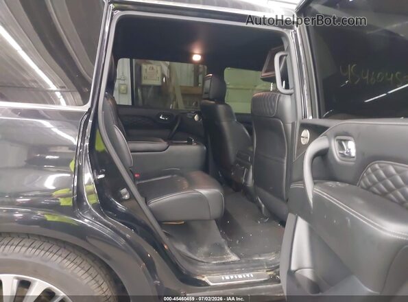 JN8AZ2BE7M9268144 2021 INFINITI QX80 Black VIN კოდის სტიკერის ხედი