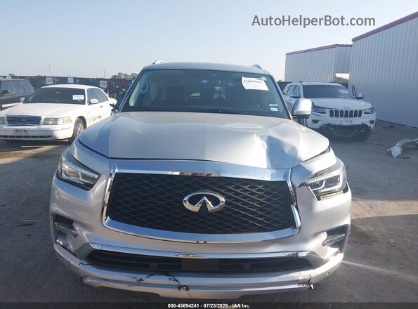 JN8AZ2ND4J9840267 2018 INFINITI QX80 Silver Widok zestawu wskaźników