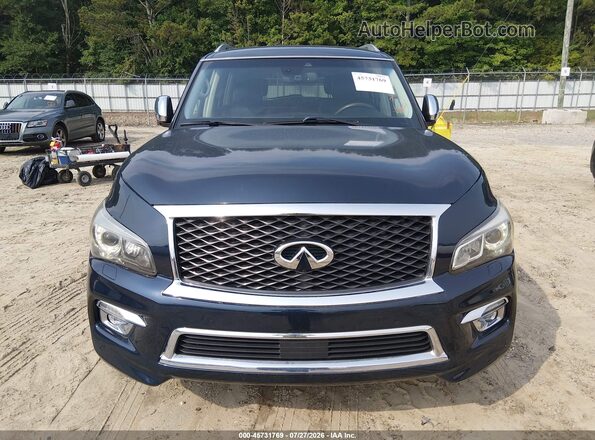 JN8AZ2NE2H9152402 2017 INFINITI QX80 Blue Widok z przodu