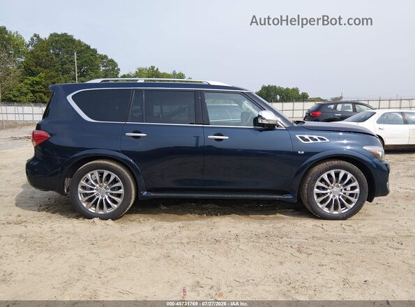 JN8AZ2NE2H9152402 2017 INFINITI QX80 Blue Widok wnętrza z tyłu