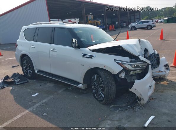 JN8AZ2NE2K9236887 2019 INFINITI QX80 White Widok wnętrza 360 stopni