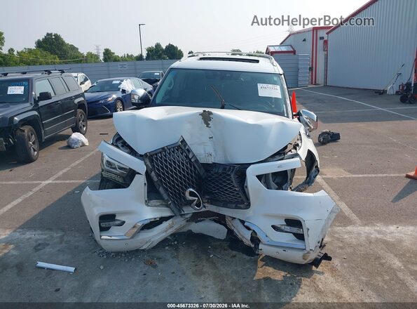 JN8AZ2NE2K9236887 2019 INFINITI QX80 White Widok wnętrza z tyłu