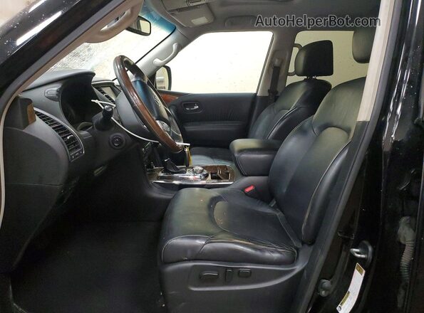 JN8AZ2NE3G9124896 2016 INFINITI QX80 Black წინა სალონის ხედი