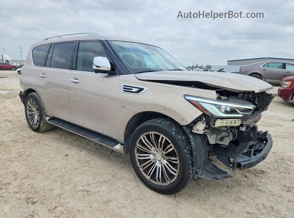 JN8AZ2NE5K9225267 2019 INFINITI QX80 Beige Front right