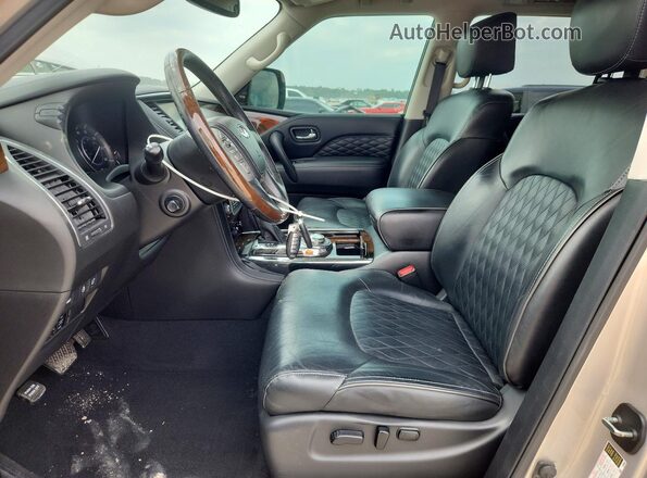 JN8AZ2NE5K9225267 2019 INFINITI QX80 Beige Front interior view