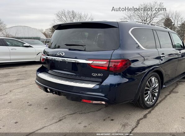 JN8AZ2NE5K9226385 2019 INFINITI QX80 Синий Задняя правая четверть