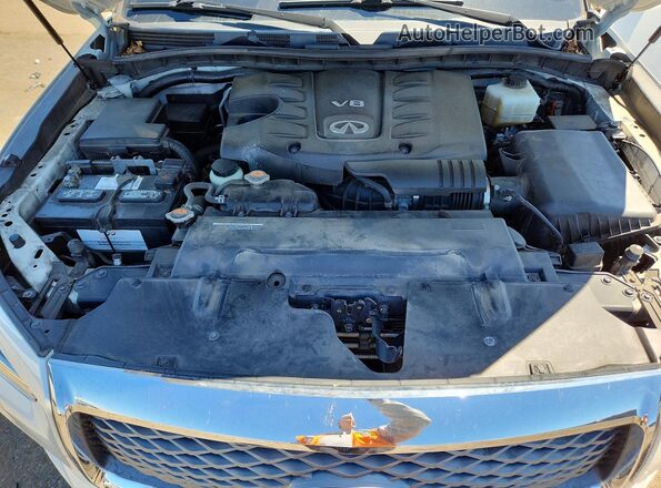 JN8AZ2NE5K9229187 2019 INFINITI QX80 White Vista del compartimento del motor
