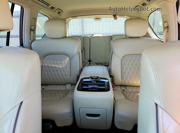 JN8AZ2NE5K9229187 2019 INFINITI QX80 White Vista de los asientos traseros