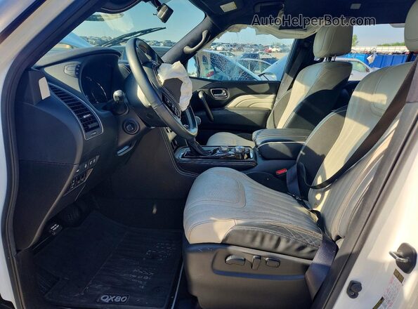 JN8AZ2NE5L9252180 2020 INFINITI QX80 White Սալոնի դիմացի տեսք